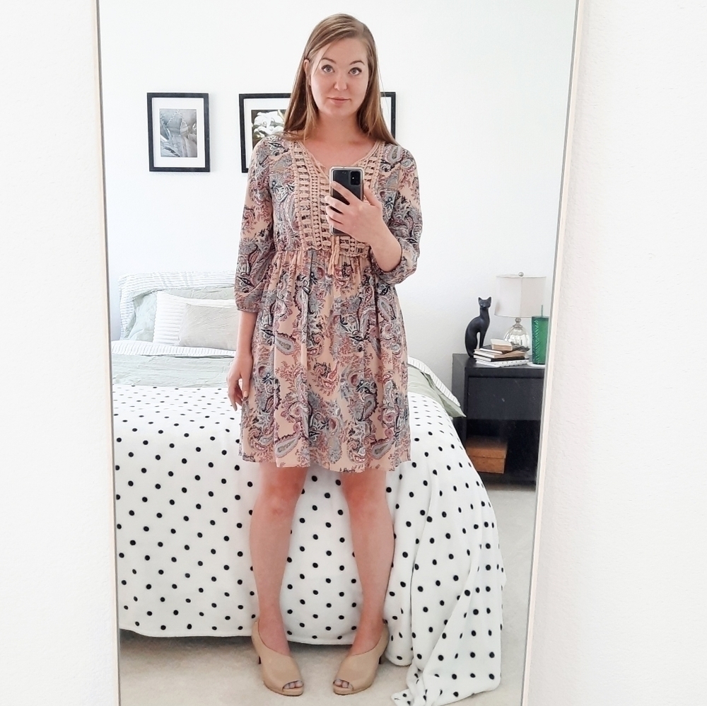 Daniel Rainn Boho Paisley Dress M